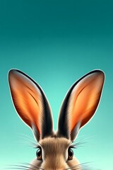 Close-up of a rabbit's head and ears