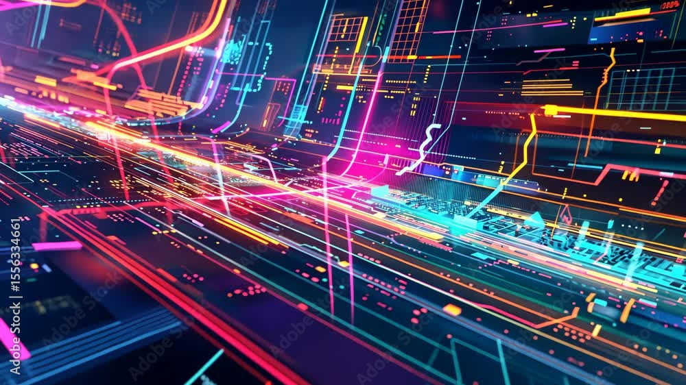 Aufkleber abstract futuristic data computer technology business background