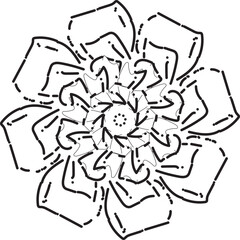 hand drawn vector illustration of flower