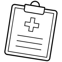 Obraz premium Doctor’s Notes Icon – Flat Medical Vector