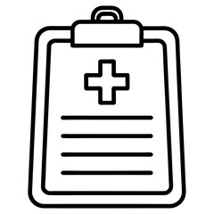 Obraz premium Doctor’s Notes Icon – Flat Medical Vector