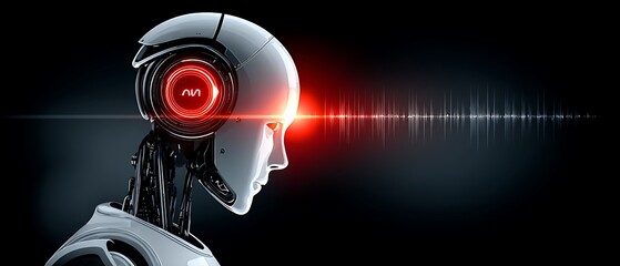 Futuristic Robot Head Profile