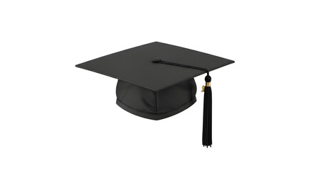 Graduation Cap on White Isolated Background