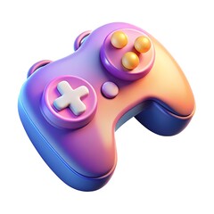 Stunning Gradient Gaming Controller: A 3D Render 3D icon high quality resolution