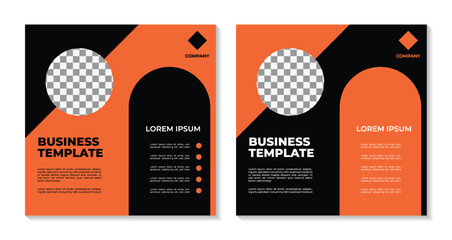 set of corporate flyer design template
