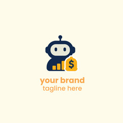 Finance AI Bot Icon Representing Automated Investment and Smart Money Tools