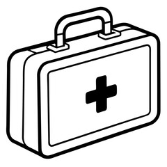 Obraz premium Emergency Kit Silhouette Art