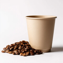  Compostable Coffee Cup and Coffee Bean