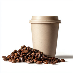  Compostable Coffee Cup and Coffee Bean