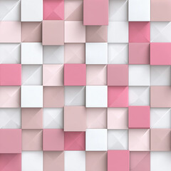 pink and white square Geometric Tile Pattern Background 