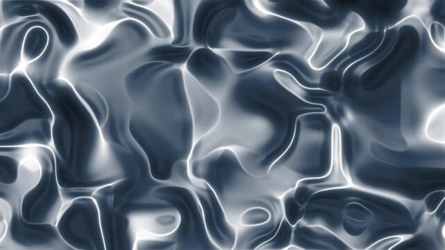 Padr&atilde;o abstrato de fluxo fluido, tons de azul e branco
