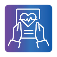 remote medical monitoring color flat icon. Sign for web page, mobile app,
