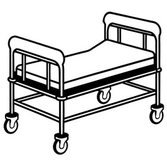 Emergency Room Bed Vector Style