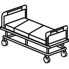 Emergency Room Bed Vector Style