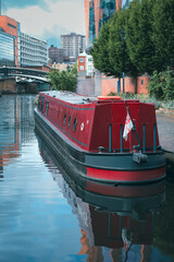 Boat in Main Line Canals of Birmingham