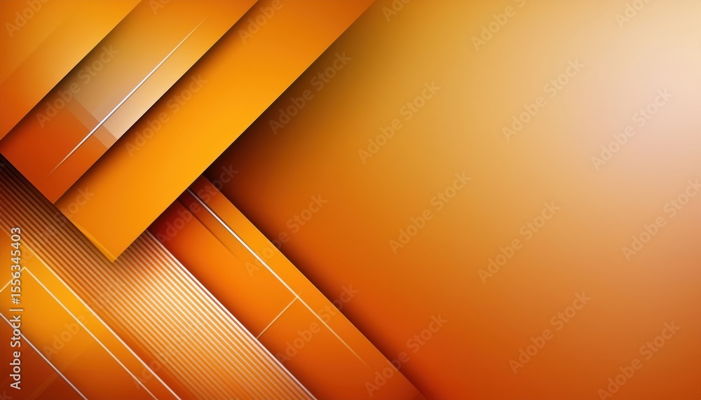 Poster layered orange abstract geometric background with diagonal textured panels and shadows for modern br