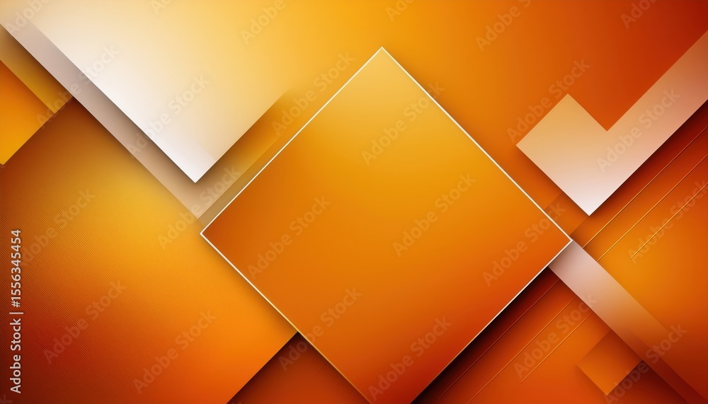 Poster layered orange abstract geometric background with diagonal textured panels and shadows for modern br