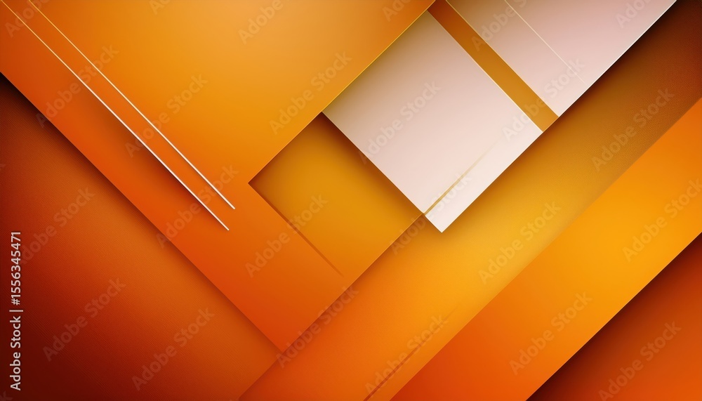 Poster layered orange abstract geometric background with diagonal textured panels and shadows for modern br