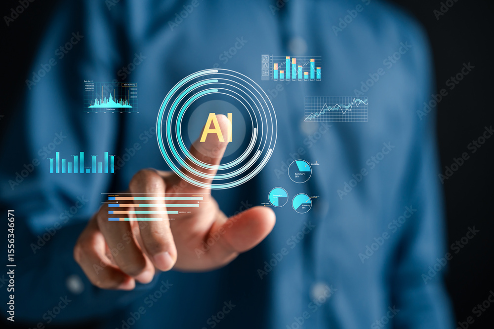 Poster AI technology for financial data analysis and prediction.