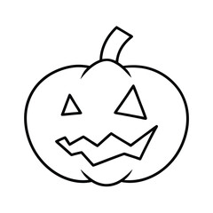 A cracked and spooky halloween jack o lantern illustration with a distressed vintage aesthetic perfect for seasonal decorations and festive designs