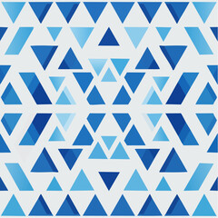 Abstract Blue Triangle Geometric Pattern Background