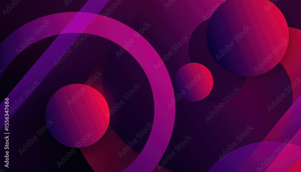 Poster vibrant abstract background with glowing magenta circles and dark diagonal lines for modern web or b