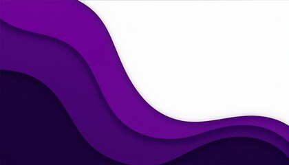 abstract layered purple wave background with smooth curves and white negative space for modern web design, tech branding, or elegant digital layout

