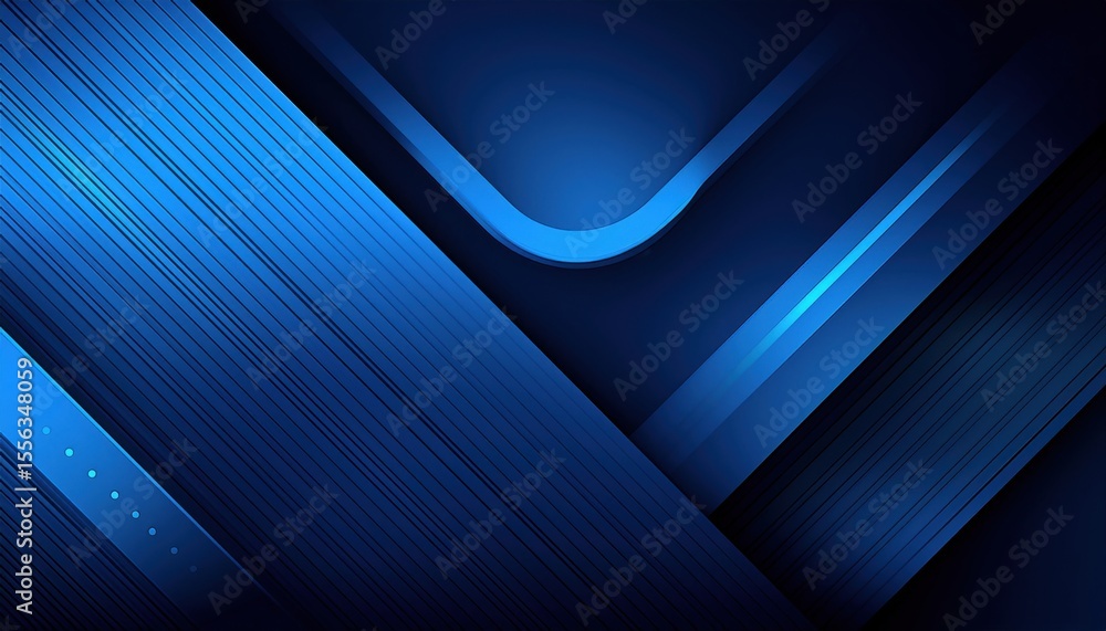 Poster futuristic dark blue abstract background with diagonal layered lines and gradient lighting for tech 