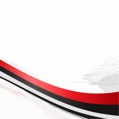 Abstract Red Black and White Wave Background