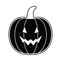 Classic carved pumpkin illustration with a friendly face perfect for halloween decorations party invitations and autumn themed graphic design projects