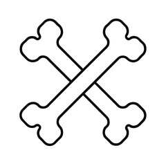 Iconic crossed skull and crossbones illustration in a classic pirate style perfect for adventurous themes and edgy designs