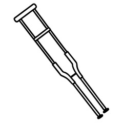 Mobility Aid Crutch Graphic