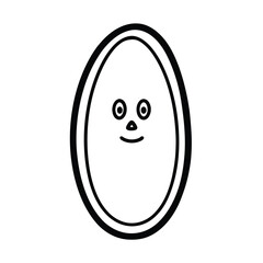 Spooky haunted mirror with a ghostly face reflected perfect for halloween or horror themed designs