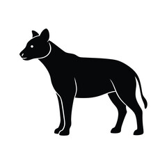 African hyena silhouette graphic design featuring a majestic wild animal in a stylized vector art representation