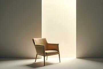 yellow chair in the room