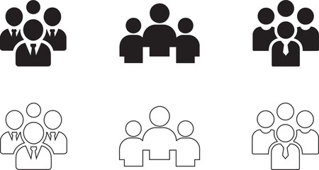 Team work concept. Team work together icon. Business team vector illustration. Business Teamwork illustrations