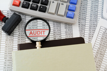 A photo illustration for Financial Audit Report