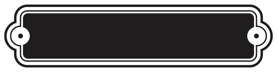 Vintage Black and White Label Frame Template.