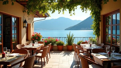 Obraz premium restaurant at the beach