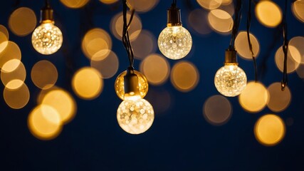 Festive String Lights Illuminate a Cozy Outdoor Setting During an Evening Gathering in Late Summer