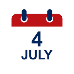 July 4 calendar icon