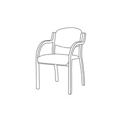 Vector Illustration of a Modern Armchair