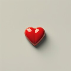 Fototapeta premium Shiny red 3D heart symbol