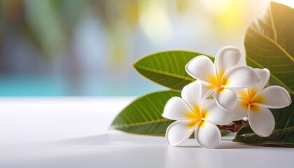 美しいプルメリアの花のコピースペース素材２