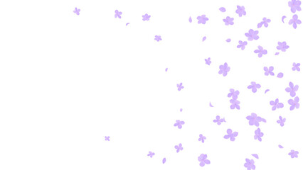 Flowers blooming flying banner design. Realistic purple hydrangea romantic background, greeting card, wedding