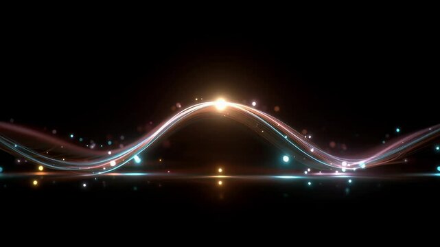 Elegant Glowing Quantum Wave Function Trails in Motion