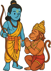 Lord Hanuman with Lord Ram