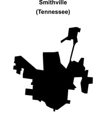 Smithville (Tennessee) blank outline map