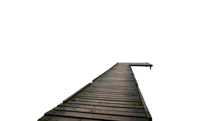 Explore scenic wooden pier dock boardwalk path in dark night lake water landscape photography image stock photo isolated on transparent background
