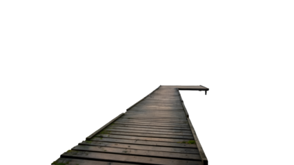 Explore scenic wooden pier dock boardwalk path in dark night lake water landscape photography image stock photo isolated on transparent background